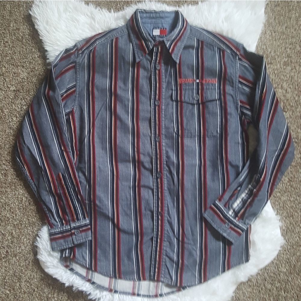 Tommy Hilfiger button down striped long sleeve‎